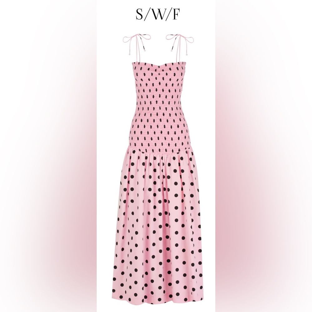 SWF Shirred Drop Waist Maxi Dress